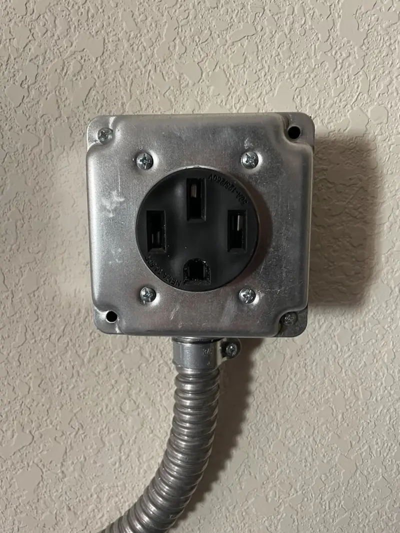 NEMA 14-50 outlet installed for Electrical Panel Upgrade in Lemoore Station